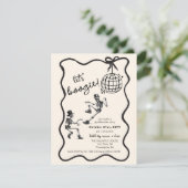 Halloween Adult Dancing Party skeletten disco bal Aankondiging (Staand voorkant)