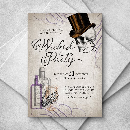 Halloween Adult Party schedel Kaart