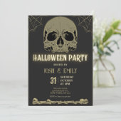 Halloween Adult Party Scull Kaart (Staand voorkant)