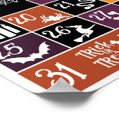 Halloween Advent-kalender  Poster (Hoek)