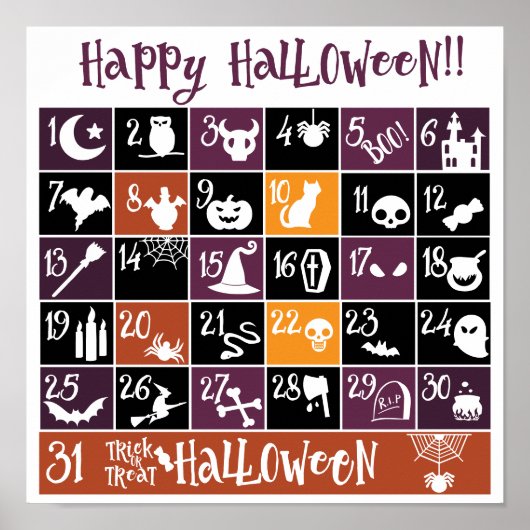 Halloween Adventkalender  Poster (Voorkant)