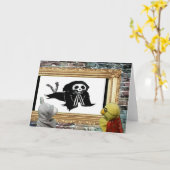 Halloween Adventure. Wenskaart Kaart (Gele Bloem)