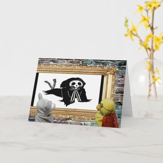 Halloween Adventure. Wenskaart Kaart (Gele Bloem)