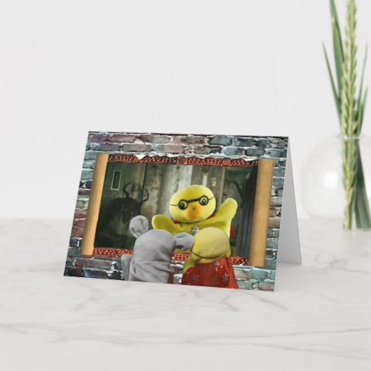 Halloween Adventure. Wenskaart Kaart (Voorkant)