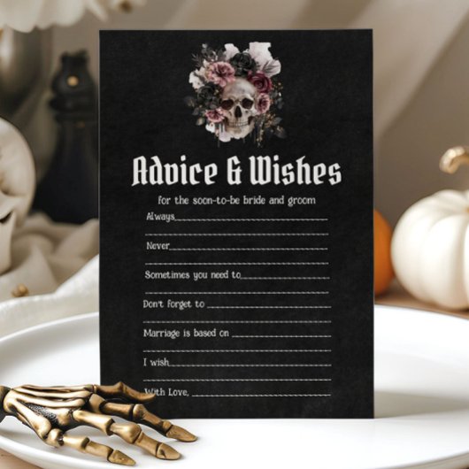Halloween Advies en Wensen Bruiloftsspel Kaart