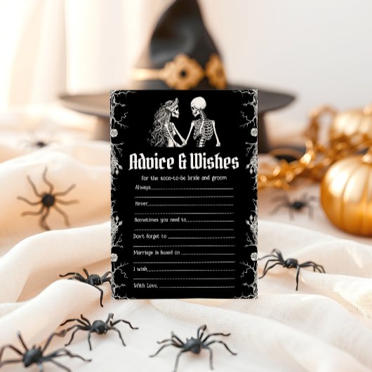 Halloween advies en wensen Vrijgezellenfeest spel Kaart