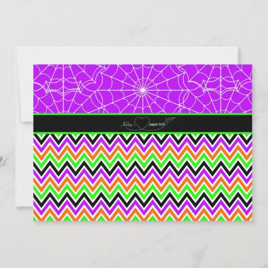 Halloween Afbeelding Birthday Party Invitation Kaart (Achterkant)