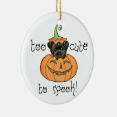 Halloween Affenpinscher Keramisch Ornament (Rechts)