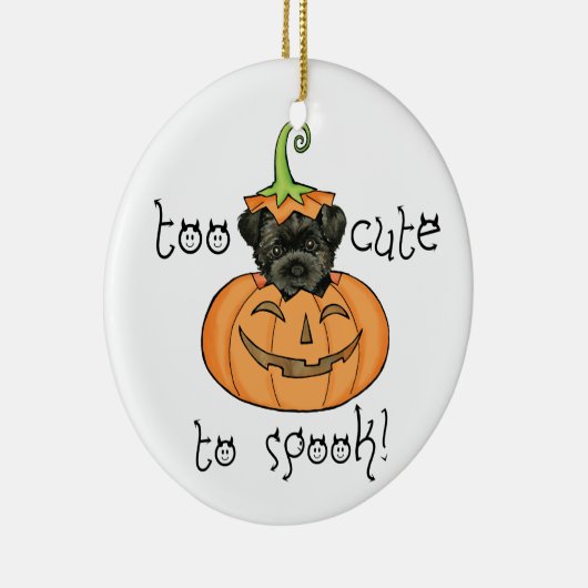 Halloween Affenpinscher Keramisch Ornament (Rechts)