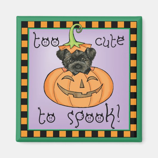 Halloween Affenpinscher Magneet (Voorkant)