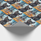 Halloween affenpinscher met pompoenen eng cadeaupapier (Hoek)