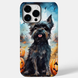 Halloween affenpinscher met pompoenen eng Case-Mate iPhone 14 pro max hoesje