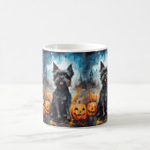 Halloween affenpinscher met pompoenen eng koffiemok (Center)