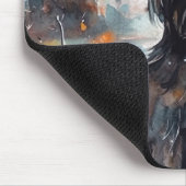 Halloween affenpinscher met pompoenen eng muismat (Hoek)