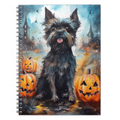 Halloween affenpinscher met pompoenen eng notitieboek (Voorkant)