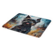 Halloween affenpinscher met pompoenen eng snijplank (Hoek)