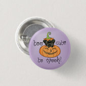 Halloween Affenpinscher Ronde Button 3,2 Cm (Voorkant /achterkant)