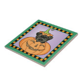 Halloween Affenpinscher Tegeltje (Zijkant)