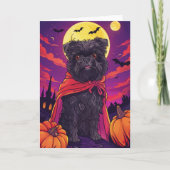Halloween Affenpinscher Vampire Pumpkins eng Kaart (Voorkant)