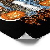 Halloween African American Skeleton Season Pumpkin Poster (Hoek)