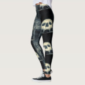 Halloween afschuwelijke schedel leggings (Links)