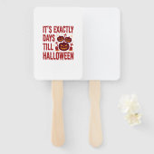 Halloween Aftelling Pompoen Kerkhof Horror Typo Handwaaier (Voorkant en achterkant)