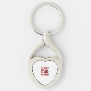 Halloween Aftelling Pompoen Kerkhof Horror Typo Sleutelhanger