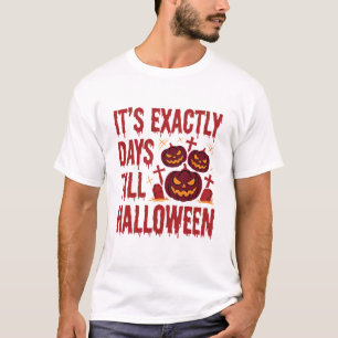 Halloween Aftelling Pompoenen Begraafplaats Horror T-shirt
