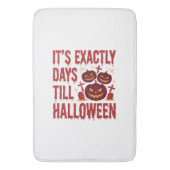 Halloween Aftelling Pompoenen Kerkhof Horror Typo Badmat (Voorkant Verticaal)