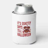 Halloween Aftelling Pompoenen Kerkhof Horror Typo Blikjeskoeler (Blikje Voorkant)