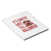 Halloween Aftelling Pompoenen Kerkhof Horror Typo Notitieblok (Schuin)