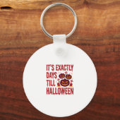 Halloween Aftelling Pompoenen Kerkhof Horror Typo Sleutelhanger (Voorkant)