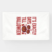 Halloween Aftelling Pompoenen Kerkhof Horror Typo Spandoek (Horizontaal)