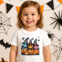 Halloween AI Spinnen en Pompoenen Kinderen - Kinder Shirts