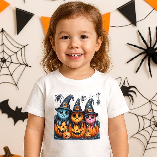 Halloween AI Spinnen en pompoenen Kinderen - Kinder Shirts