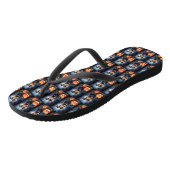 Halloween Airedale met Pompoenen Engverwekkend Teenslippers (Schuin)