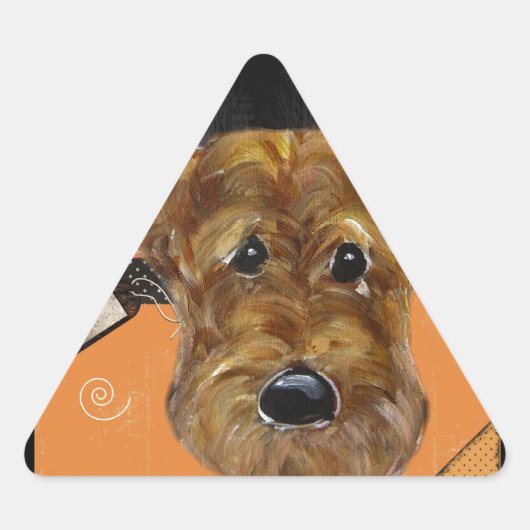 HALLOWEEN AIREDALE STICKER (Voorkant)