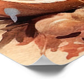 Halloween Akita met pompoenen eng Poster (Hoek)