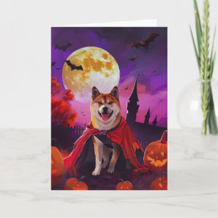 Halloween Akita Vampire Pumpkins eng Kaart