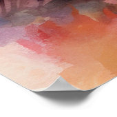 Halloween Alaskan Malamute met pompoenen Poster (Hoek)