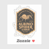 Halloween Albino Spider Cides Witchs Potion Fles Sticker (Vel)