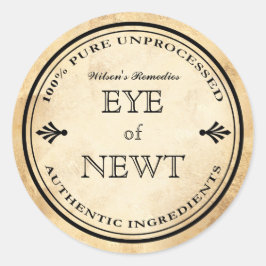 Halloween  alchemie Eye of Newt-dranketiket Ronde Sticker