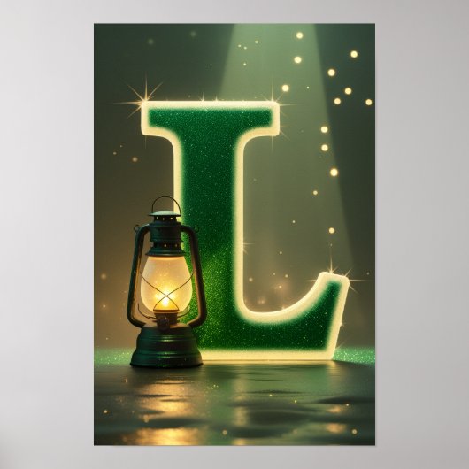 Halloween Alfabet Kinderen ABC Letter L Poster (Voorkant)