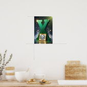Halloween Alfabet Kinderen ABC Letter X Poster (Keuken)