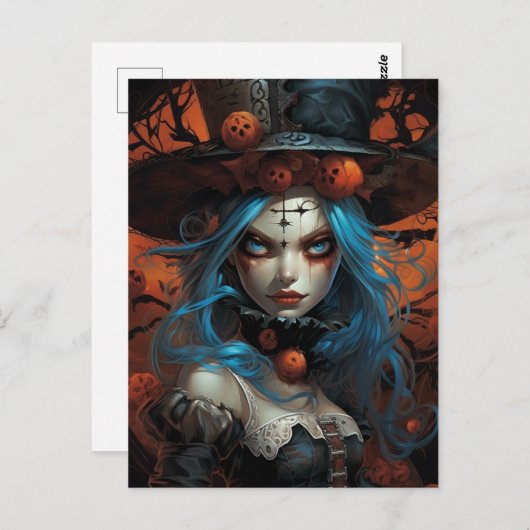 Halloween Alice Briefkaart (Voorkant / Achterkant)