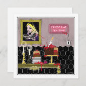 Halloween Alice in de wonderland thee tijd Kaart (Voorkant / Achterkant)