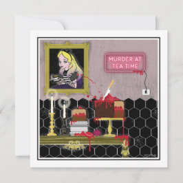 Halloween Alice in de wonderland thee tijd Kaart