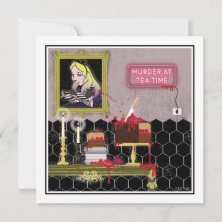 Halloween Alice in de wonderland thee tijd Kaart