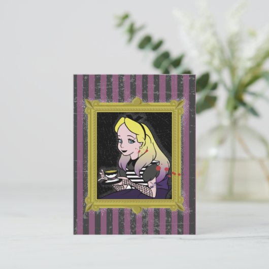 Halloween Alice in het wonderland teatime briefkaa Briefkaart (Staand voorkant)