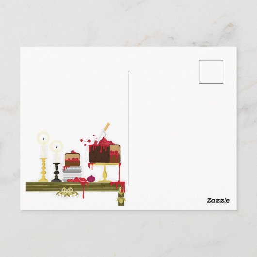 Halloween Alice in het wonderland teatime briefkaa Briefkaart (Achterkant)